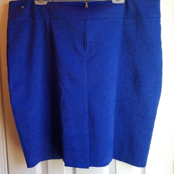 *NWT KOKO AILIS FASHION COBALT BLUE SKIRT 2X - Picture 4 of 5